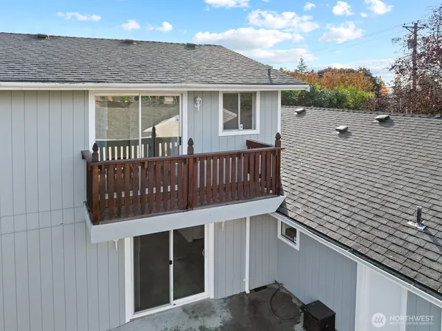 a view of a house with a deck