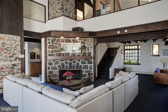 a view of a park with slide