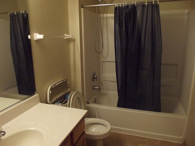 1574 McClure Road, Unit 1574 Aurora, IL 60505 - Photo 6 of 7 a bathroom with a sink a toilet and shower