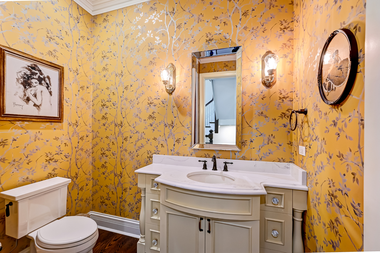 4736 Grand Avenue Western Springs, IL 60558 - Photo 23 of 69 a bathroom with a sink a toilet and a mirror