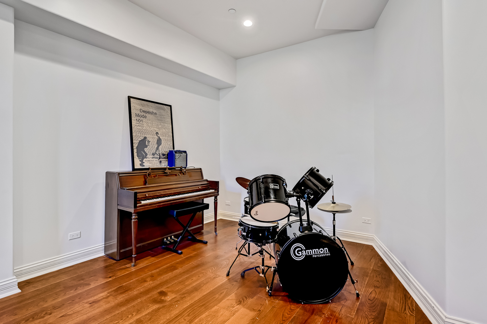 4736 Grand Avenue Western Springs, IL 60558 - Photo 54 of 69 a living room with a piano and wooden floor