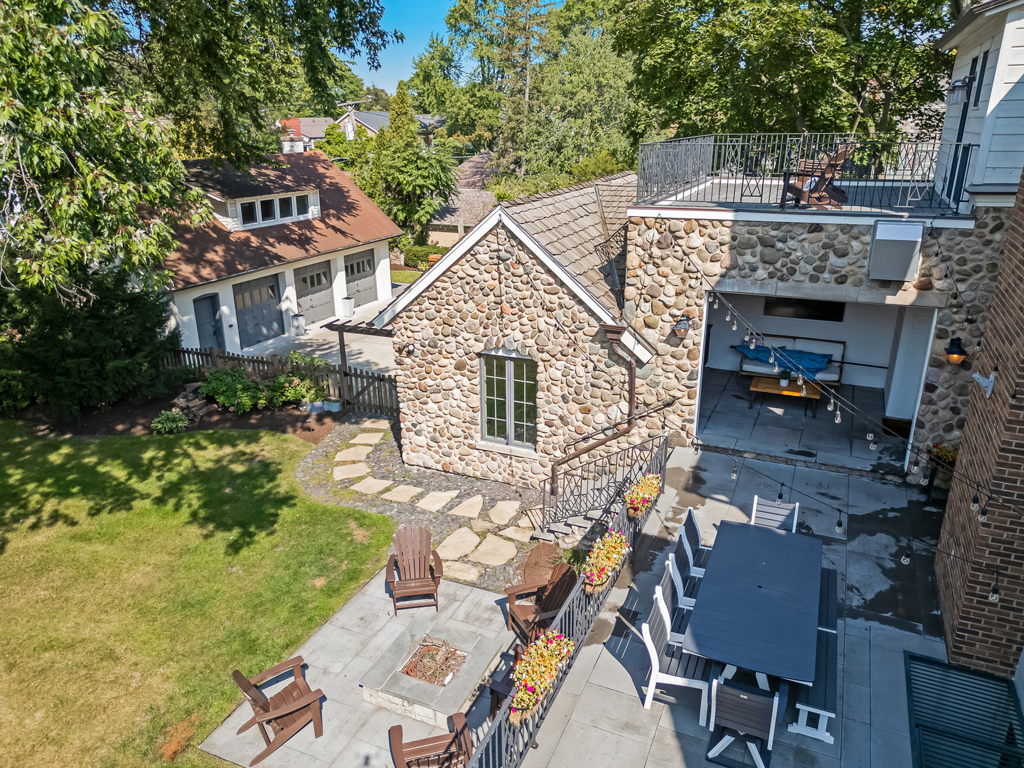 4736 Grand Avenue Western Springs, IL 60558 - Photo 59 of 69 an aerial view of a house with garden space and sitting area