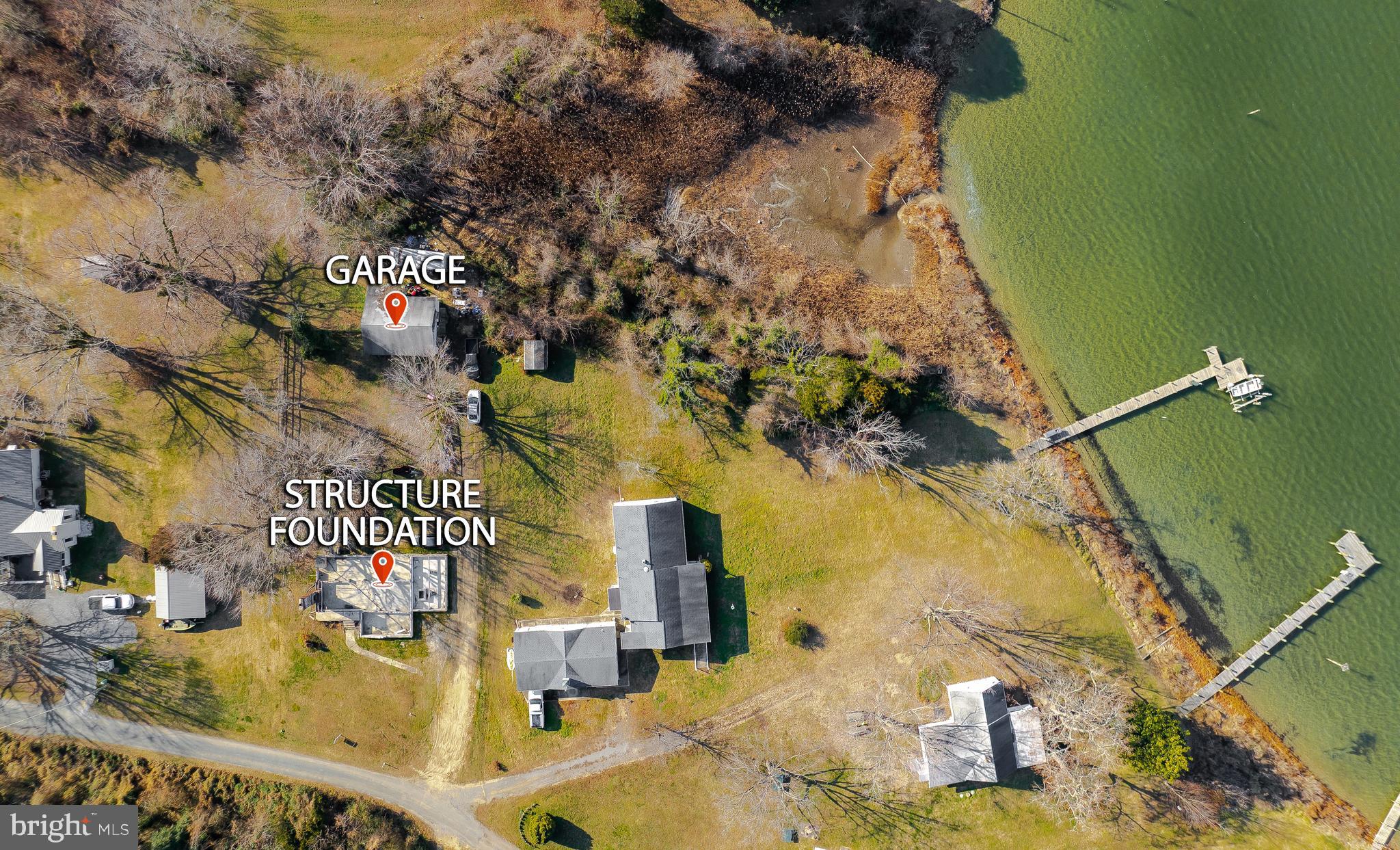 16125 Bradburn Lane Ridge, MD 20680 - Photo 4 of 13 Ariel Photo showing approximate location to water