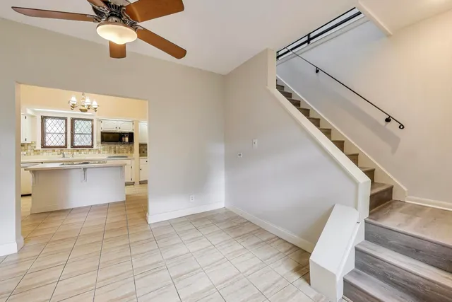 a view of a bathtub in a room