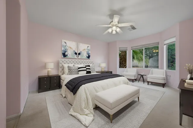 a bathroom with a sink a vanity and a mirror