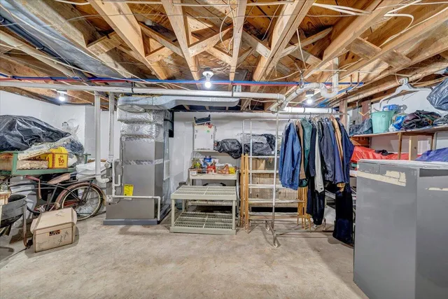 a view of a storage room