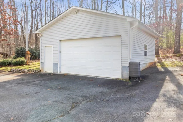 a view of backyard of house