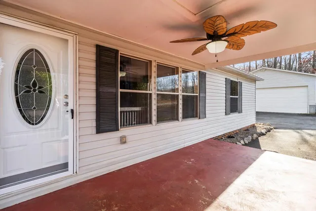 a view of a entryway door of the house