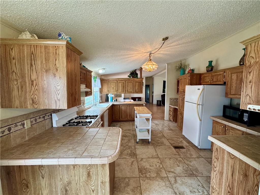 25051 Lake Shore Drive Mathis, TX 78368 - Photo 24 of 40 a kitchen with refrigerator and cabinets