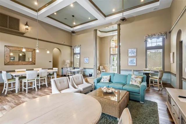 a view of a lake with houses