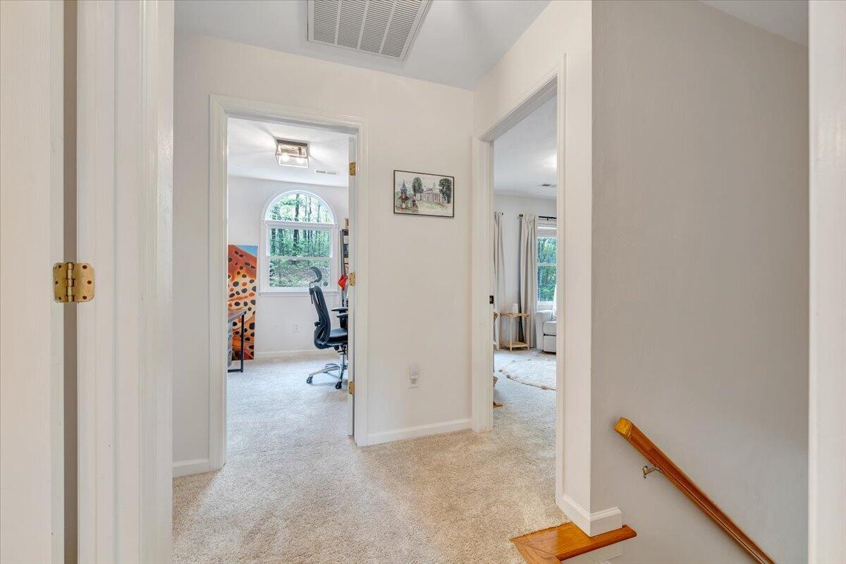 245 Timber Trail Lane Hardy, VA 24101 - Photo 19 of 38 a view of a hallway with bathroom and front door