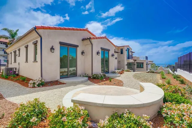 a view of a terrace with chairs