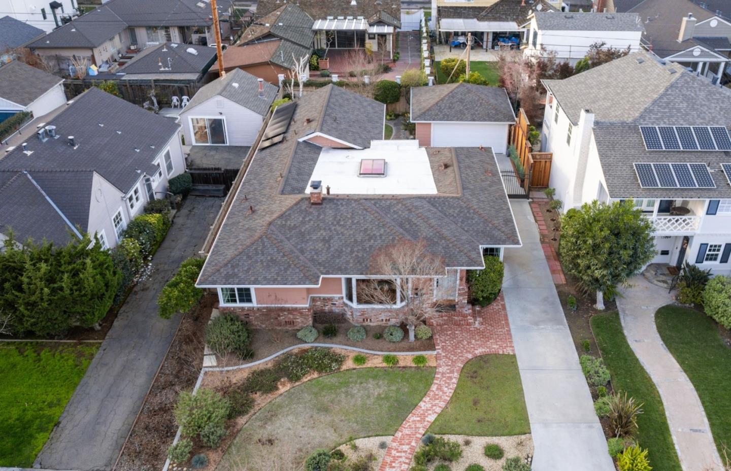1765 Emory Street San Jose, CA 95126 - Photo 44 of 46 an aerial view of a house with swimming pool