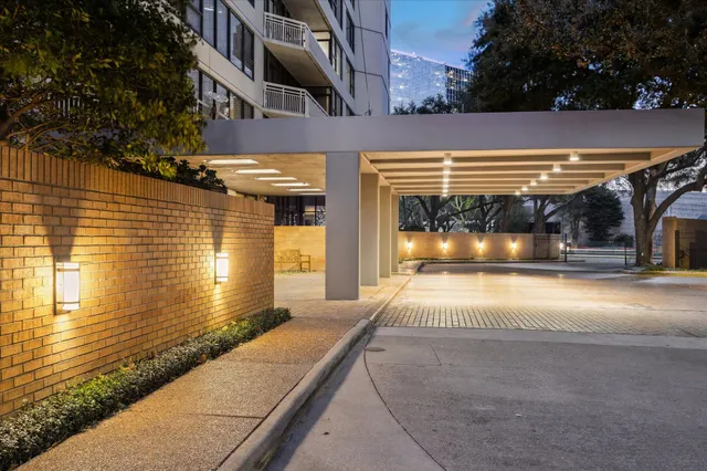 a city view with tall buildings