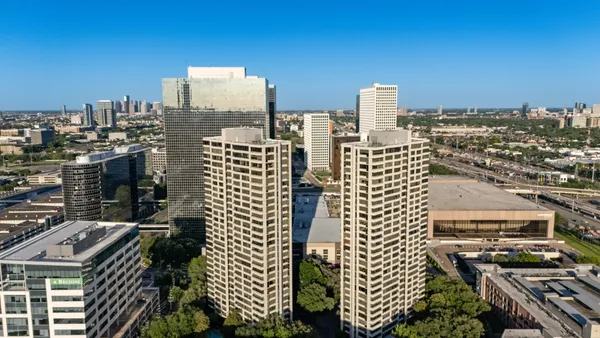 a view of a building with a outdoor space