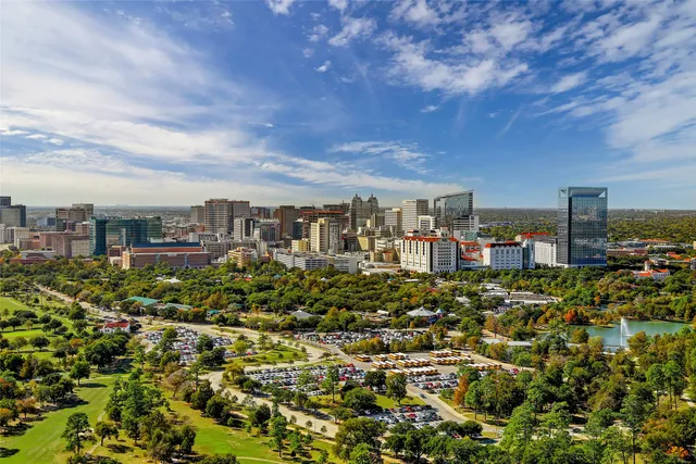 an aerial view of city