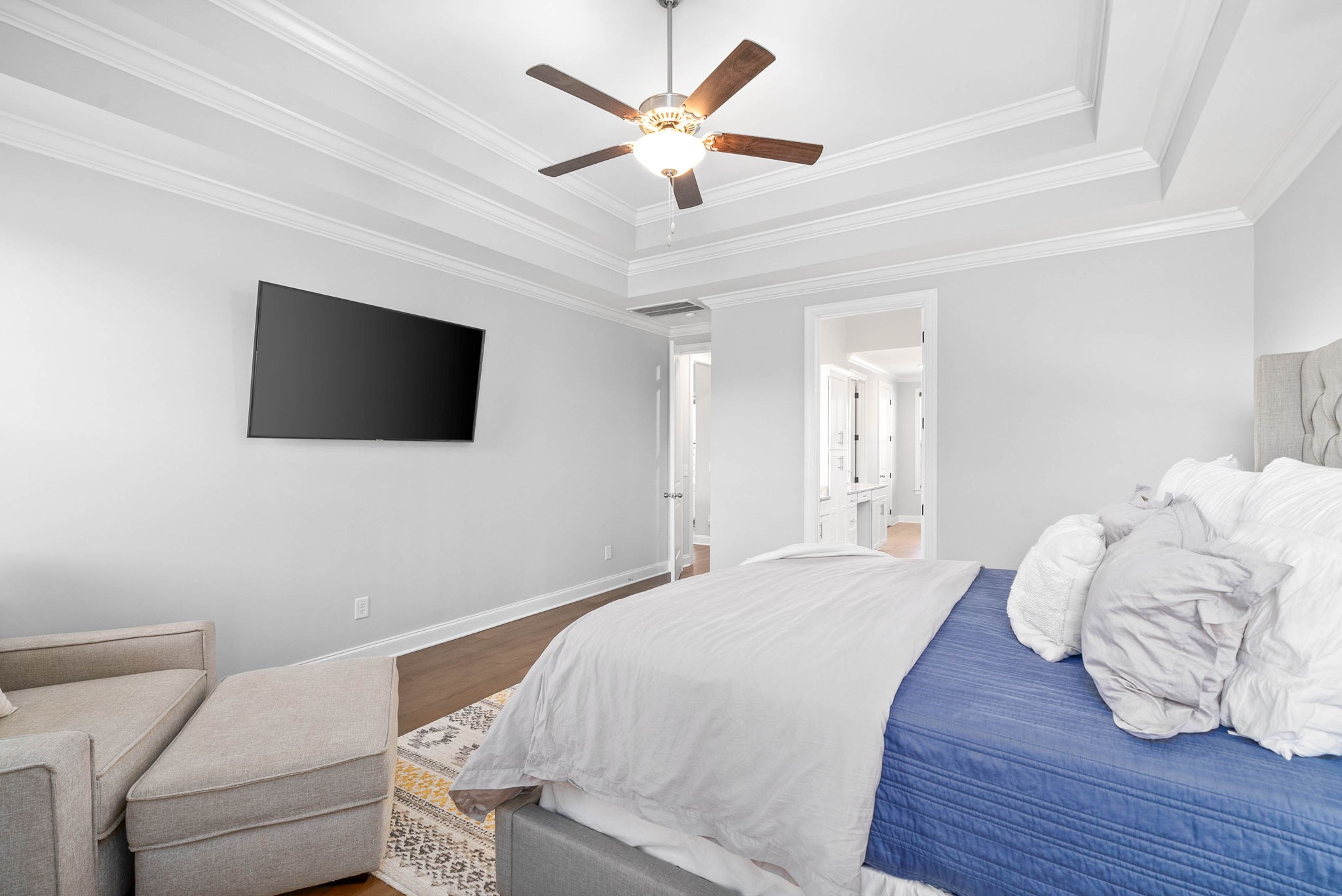 2022 Eagle View Road Hendersonville, TN 37075 - Photo 21 of 50 a bedroom with a bed and a flat screen tv