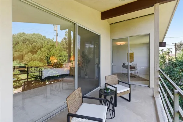 a outdoor space with furniture