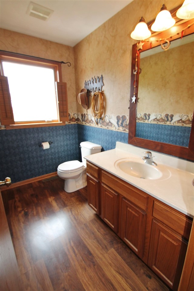 4461 Ridgeview Lane Byron, IL 61010 - Photo 11 of 25 a bathroom with a sink a toilet and mirror