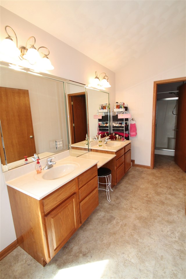 4461 Ridgeview Lane Byron, IL 61010 - Photo 15 of 25 a bathroom with a sink double vanity and a mirror