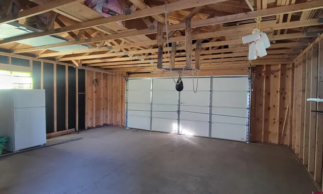 a view of a room with racks