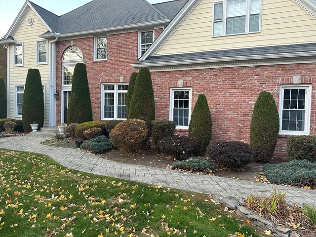 a front view of a house