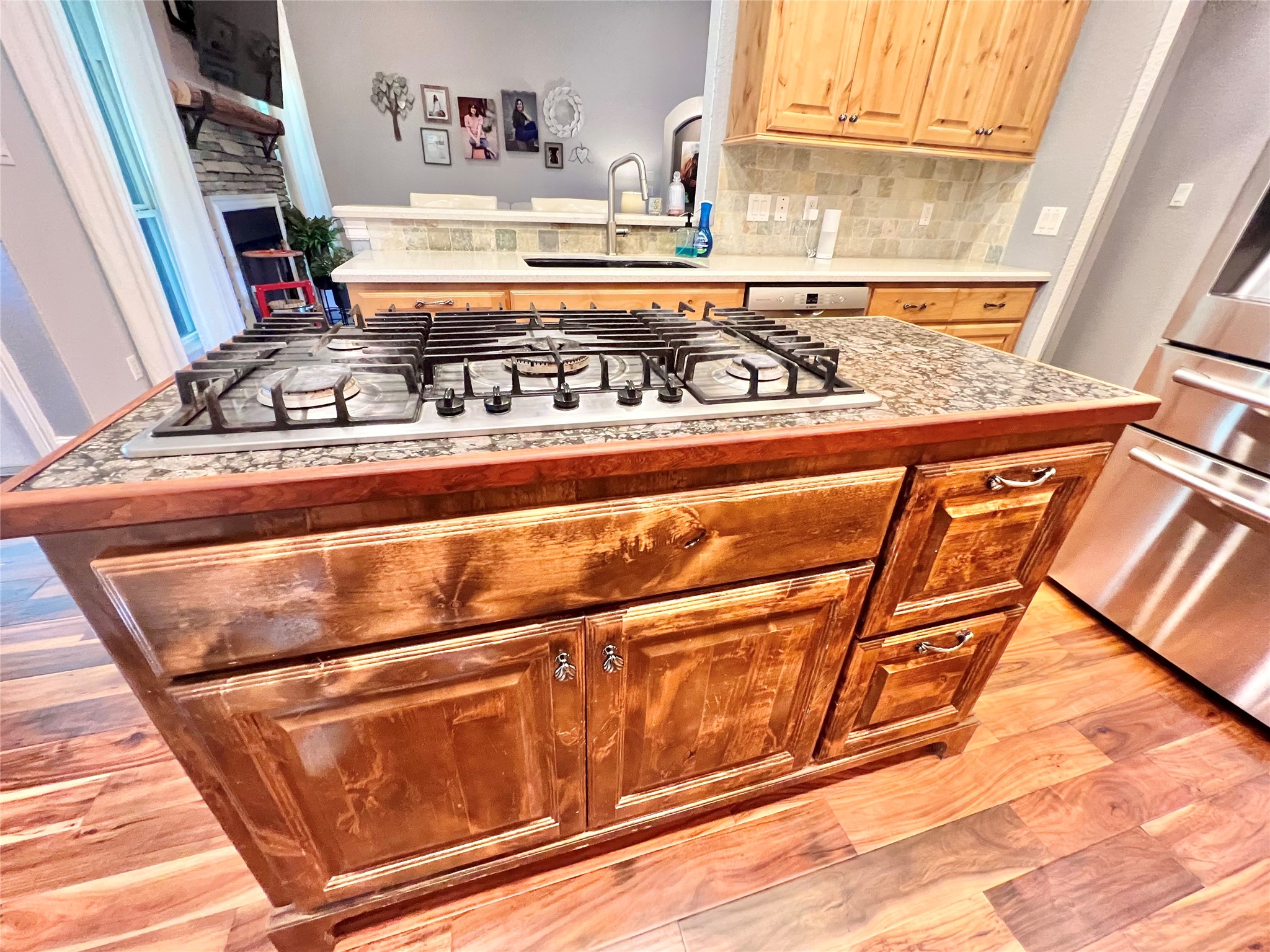 6714 Jay Road Hitchcock, TX 77563 - Photo 18 of 50 a view of water heater with wooden floor