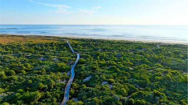 a view of an ocean and a beach