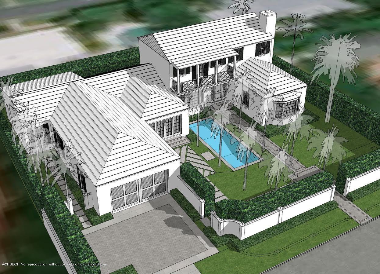 249 Monterey Road Palm Beach, FL 33480 - Photo 3 of 13 an aerial view of a house with a garden