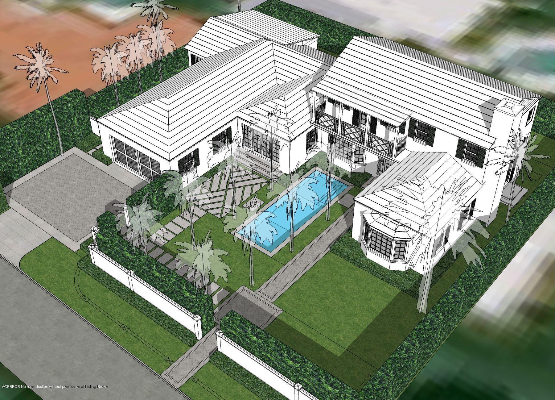 249 Monterey Road Palm Beach, FL 33480 - Photo 4 of 13 an aerial view of a house with a garden