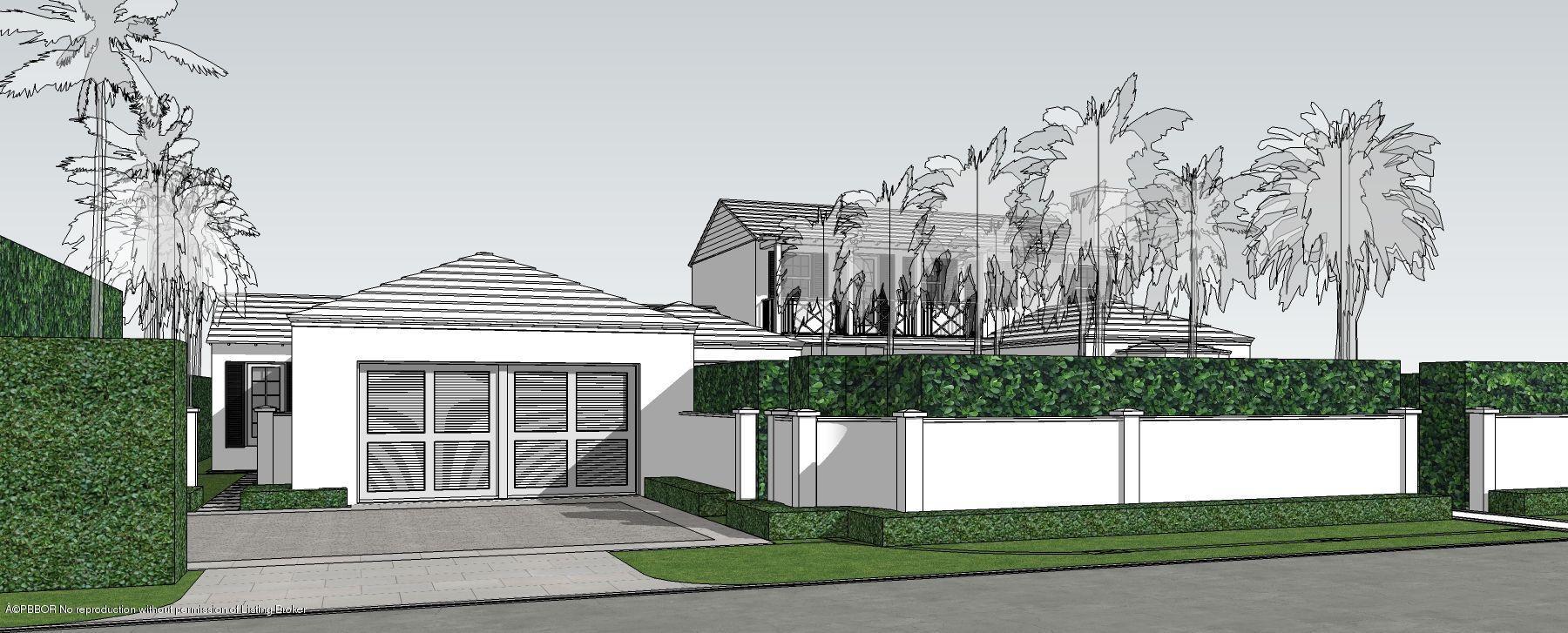 249 Monterey Road Palm Beach, FL 33480 - Photo 7 of 13 a front view of a house with a garden and plants