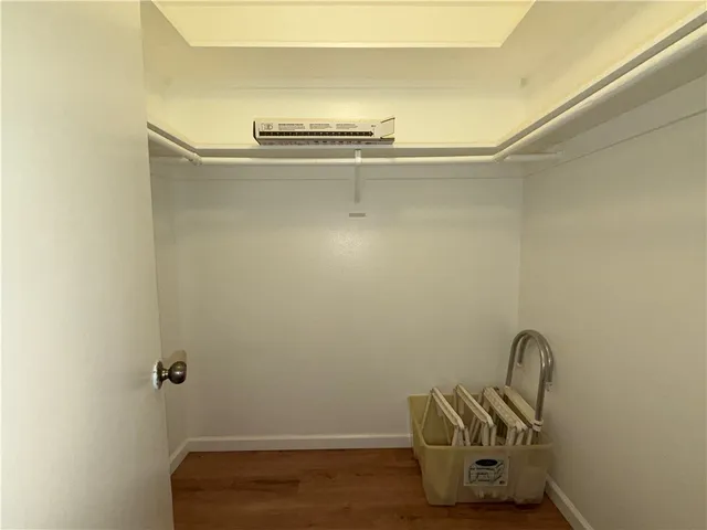 a close view of closet