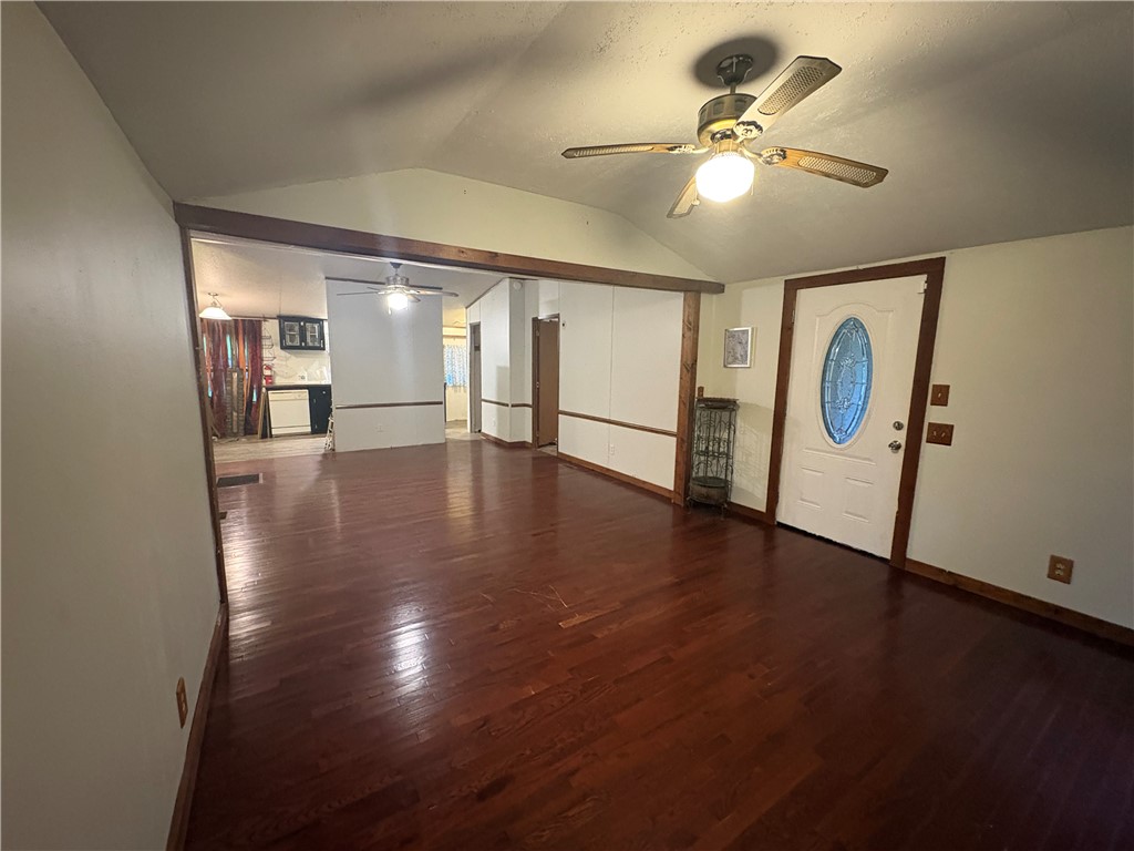 155 Hickory Ridge Mountain Rest, SC 29664 - Photo 11 of 21 Gleaming hardwood floors run throughout this versatile open-concept living area with vaulted ceilings.