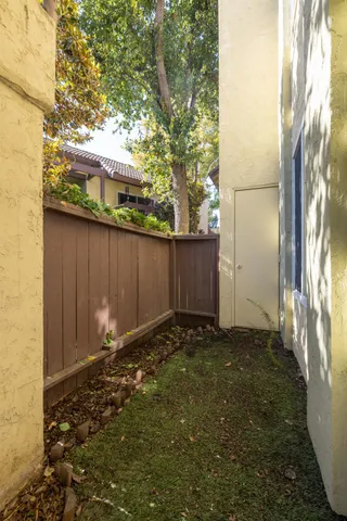 a backyard of a house