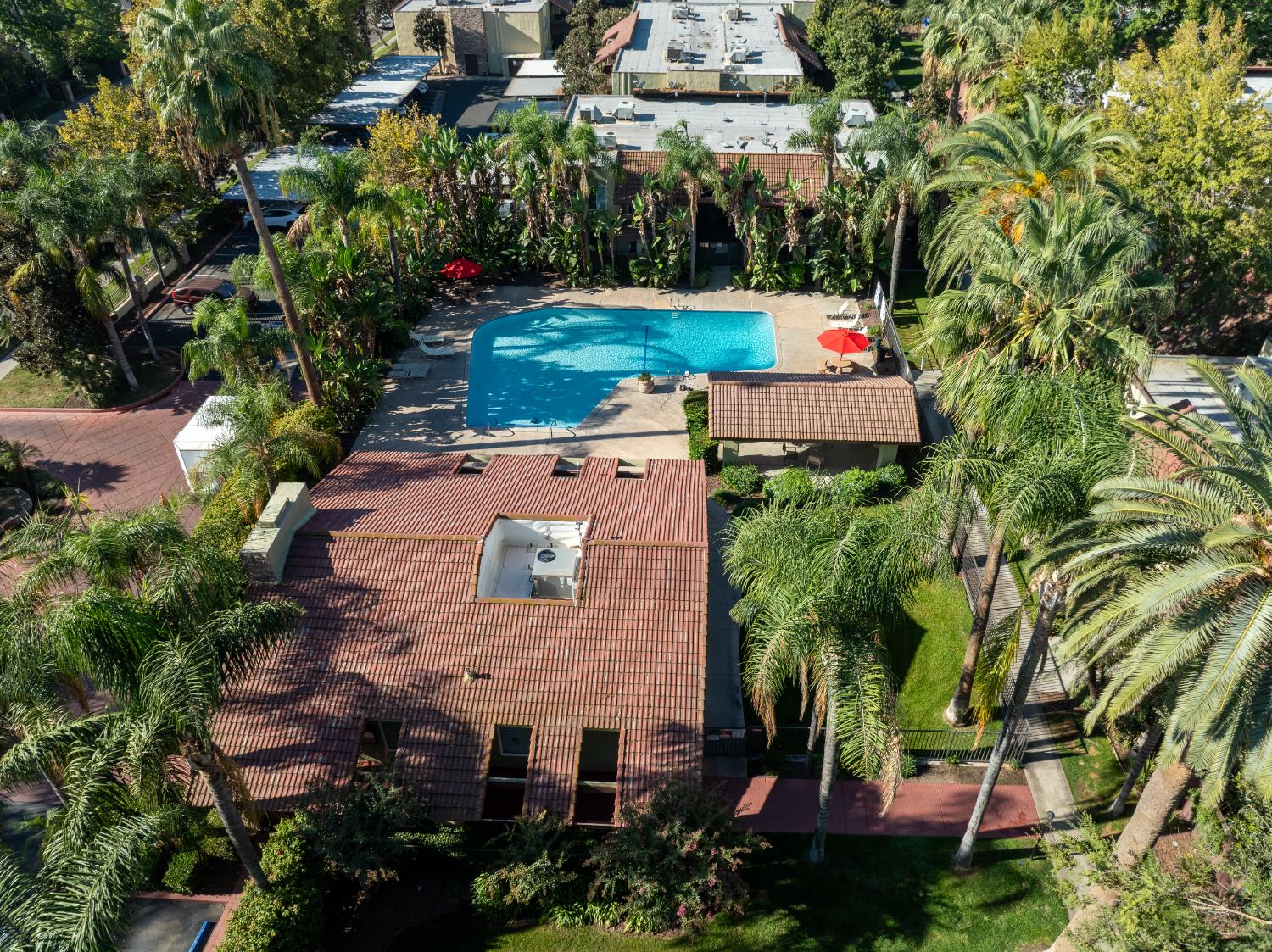 2909 Huntington Boulevard, Unit 133 Fresno, CA 93721 - Photo 17 of 19 an aerial view of a house with a yard