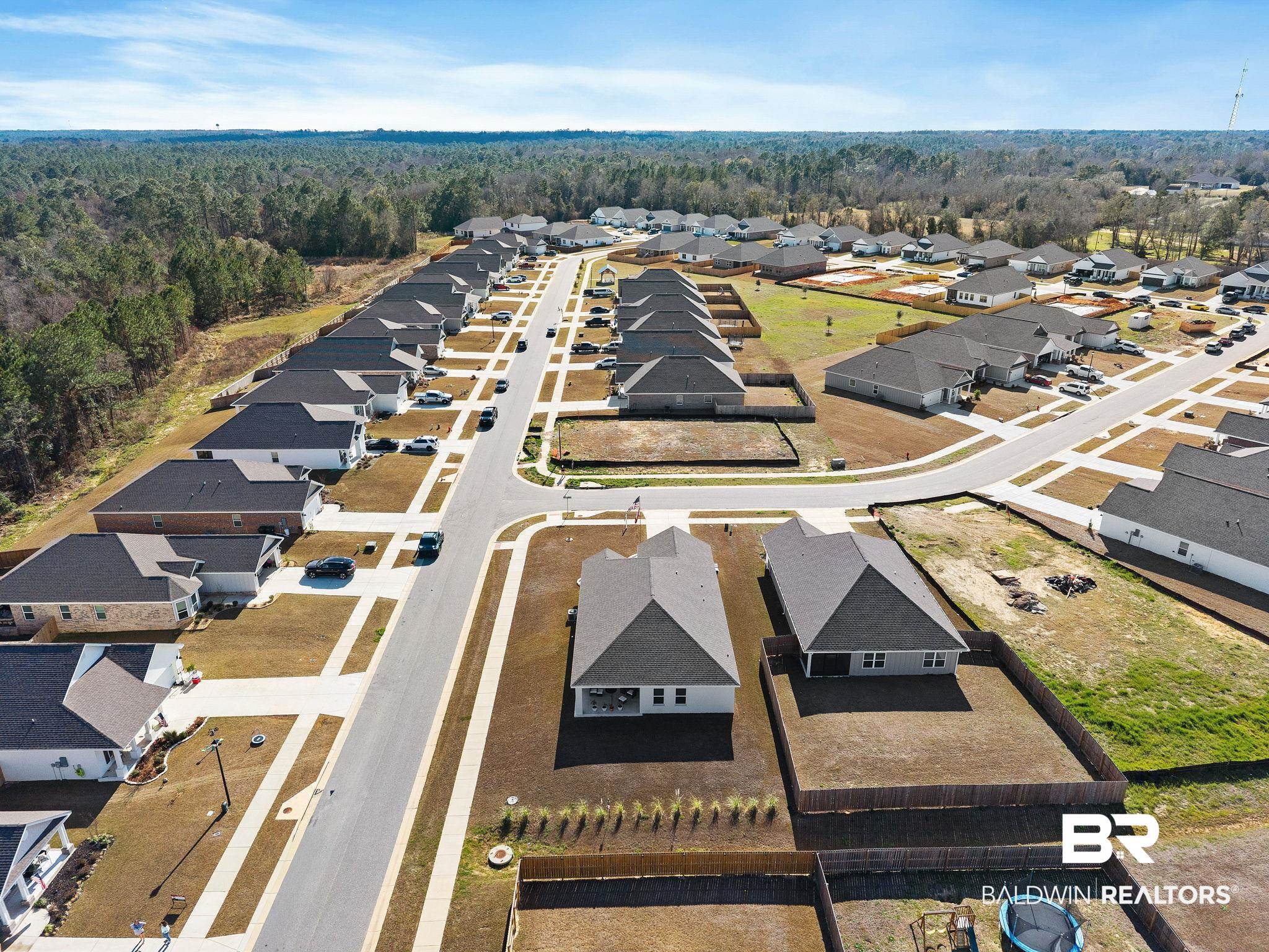 12919 Torrent Road Fairhope, AL 36532 - Photo 62 of 74 Aerial view of residential area featuring a heavily wooded area