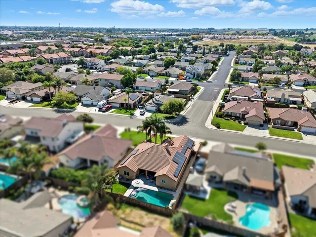 an aerial view of a city