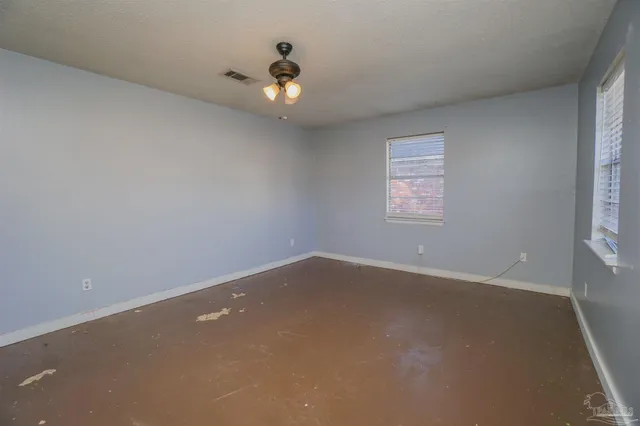 an empty room with a window