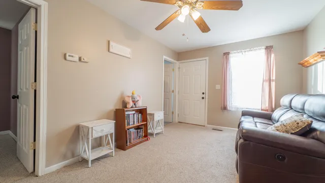 an empty room with window