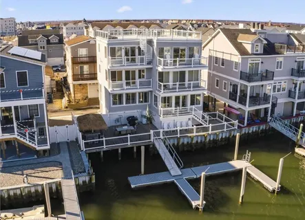 an aerial view of multiple house