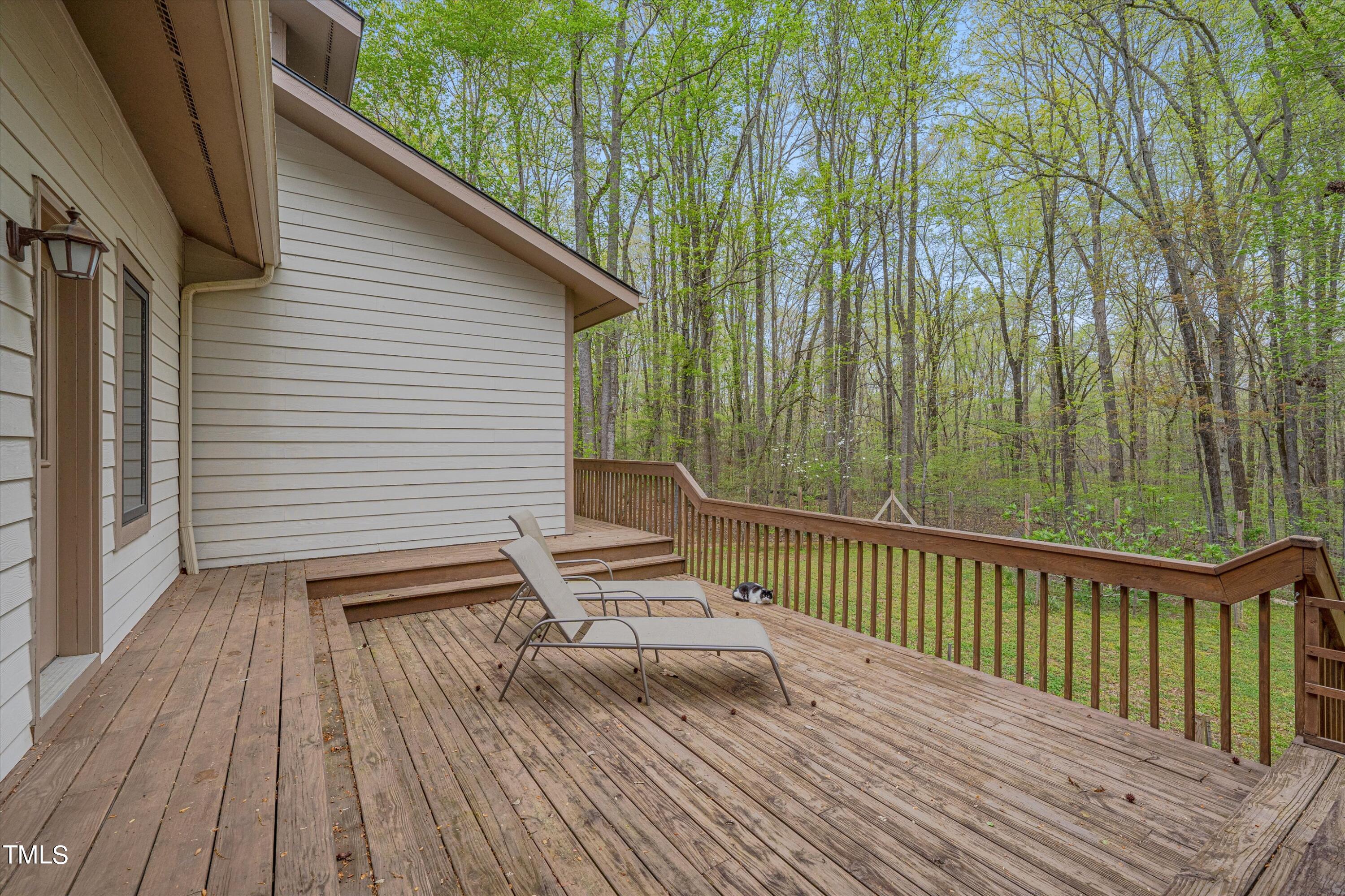 377 Potluck Farm Road Rougemont, NC 27572 - Photo 32 of 54 15 x 23 deck with woodsy views