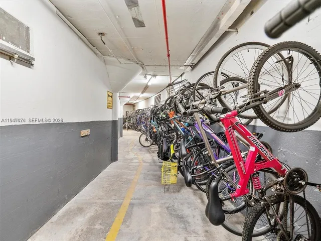 a view of bike storage