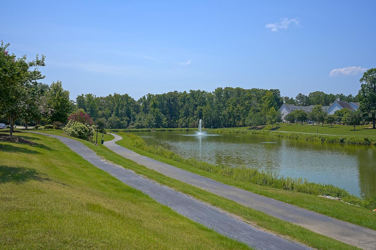 20017 Roark Hoey Loop Chapel Hill, NC 27517 - Photo 40 of 44 a view of a lake with a yard
