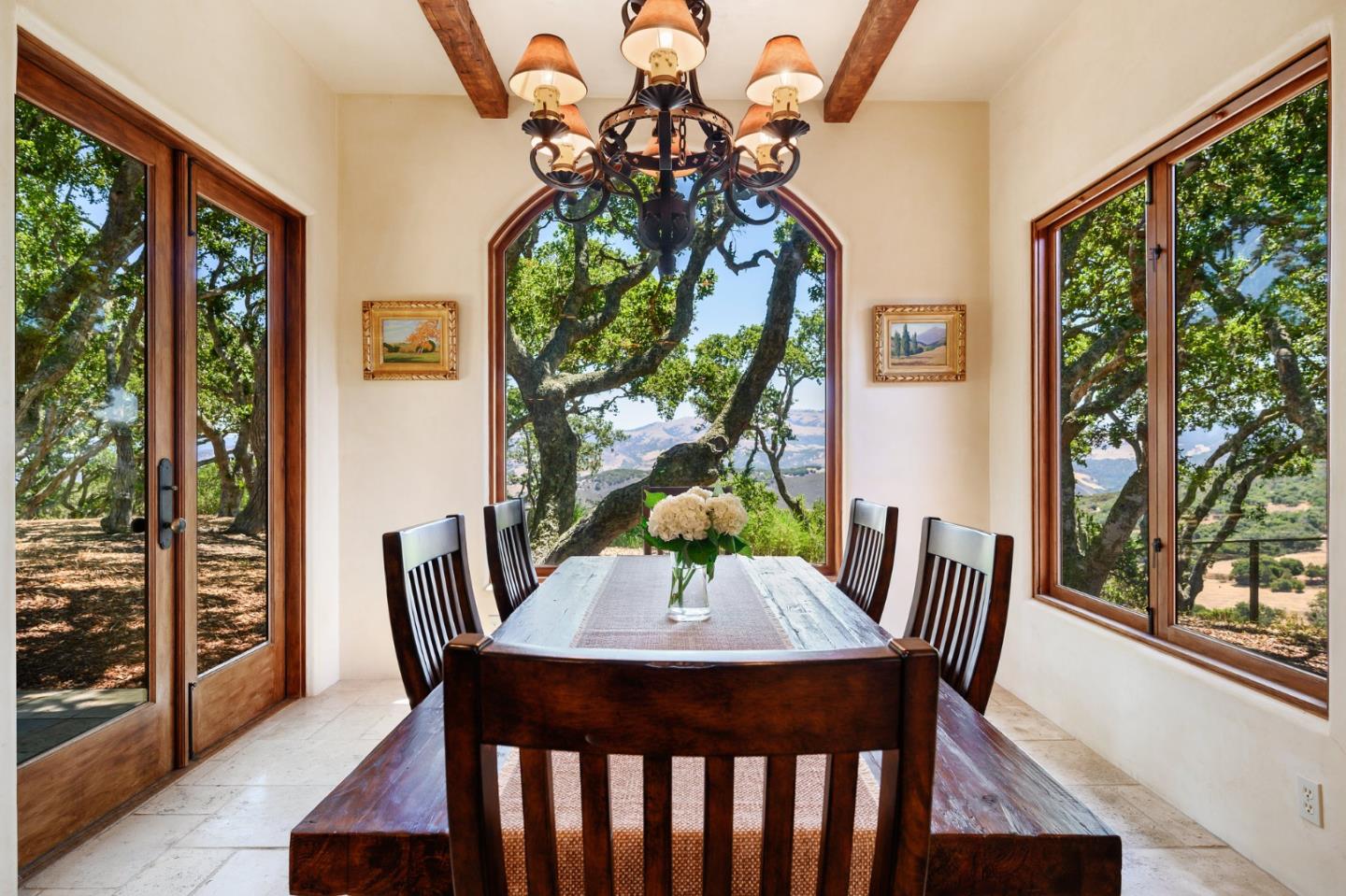 960 Laureles Grade Carmel Valley, CA 93924 - Photo 18 of 76 a view of a dining room with furniture window and wooden floor