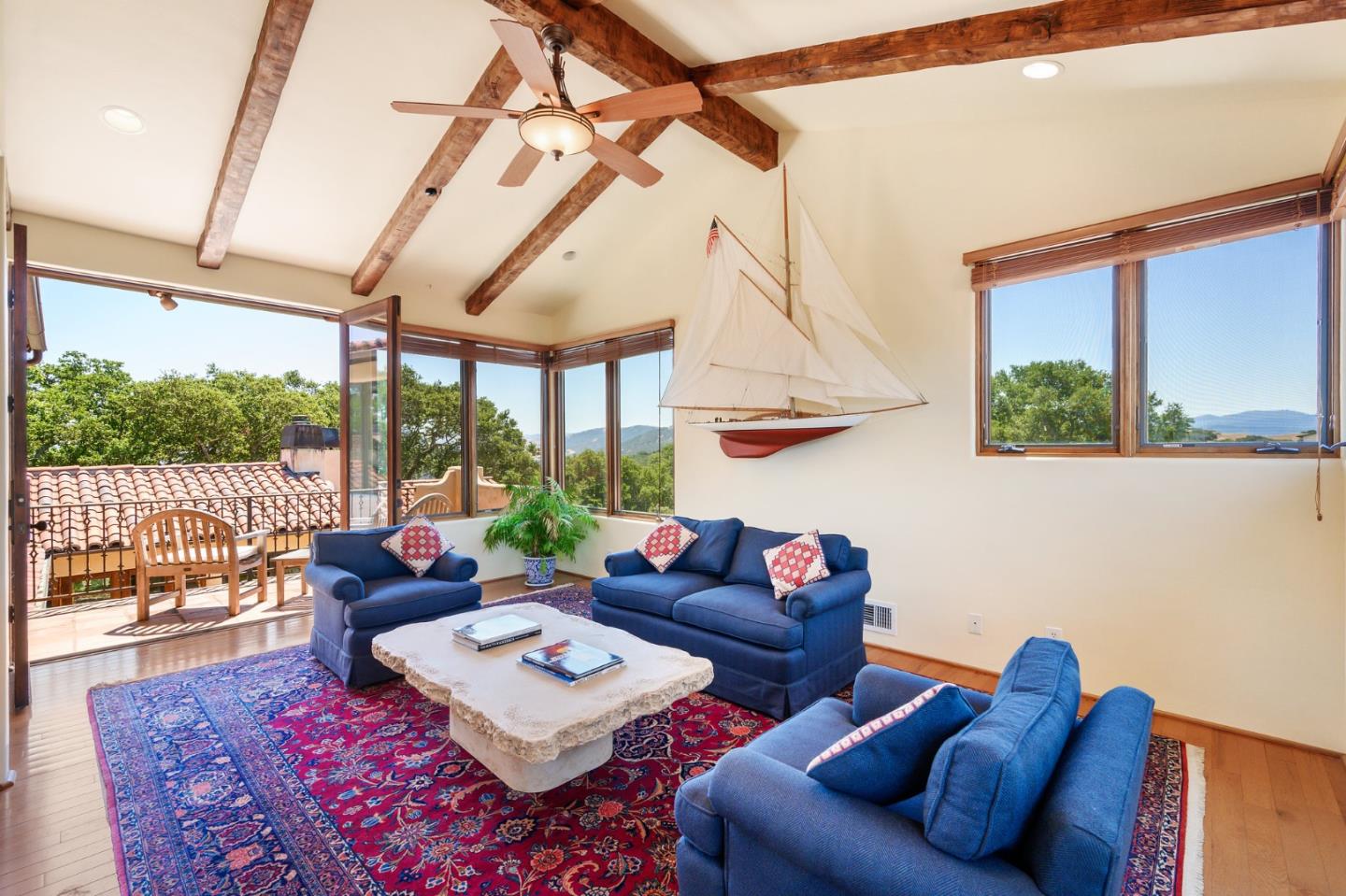 960 Laureles Grade Carmel Valley, CA 93924 - Photo 39 of 76 a living room with furniture and a floor to ceiling window