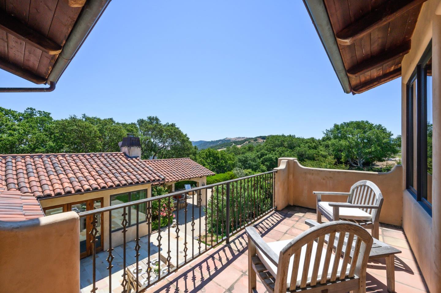 960 Laureles Grade Carmel Valley, CA 93924 - Photo 41 of 76 a view of balcony with wooden floor and fence