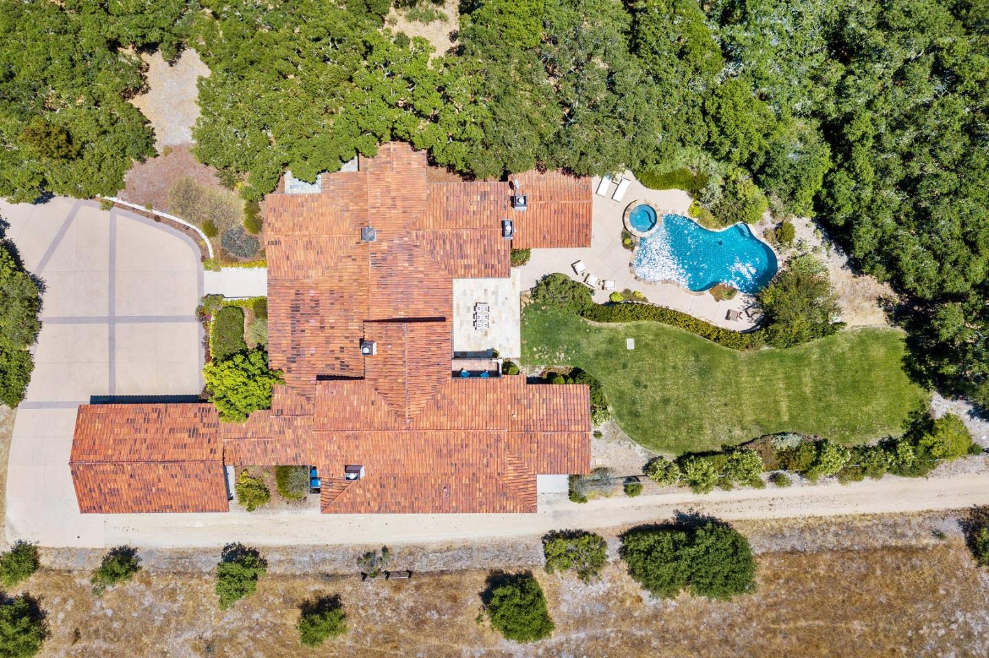 960 Laureles Grade Carmel Valley, CA 93924 - Photo 62 of 76 an aerial view of a house with outdoor space