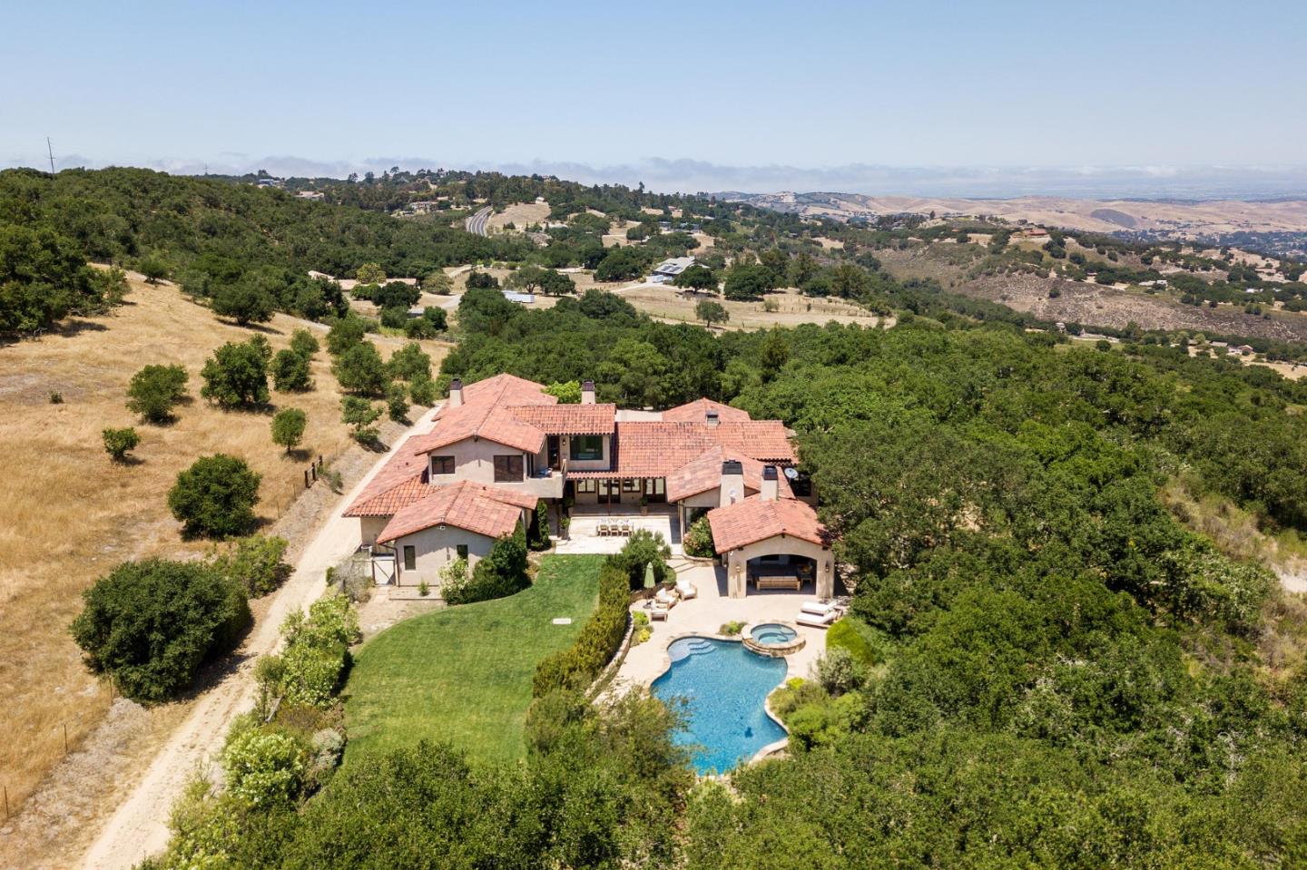960 Laureles Grade Carmel Valley, CA 93924 - Photo 63 of 76 an aerial view of residential houses with outdoor space