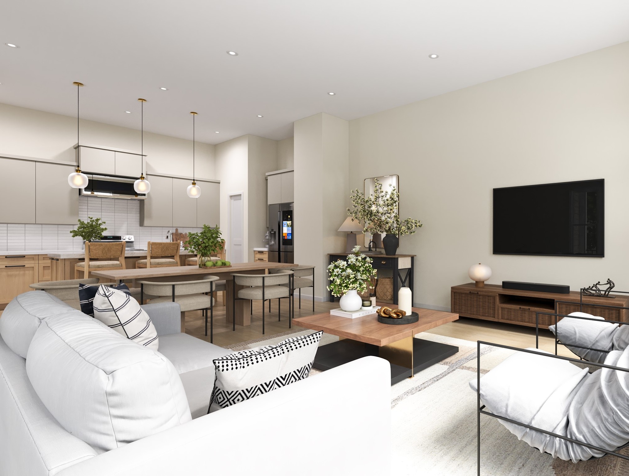 3911 Tulane Street, Unit B Houston, TX 77018 - Photo 30 of 37 Modern open-concept layout seamlessly connects the living, dining, and kitchen areas. Perfect for entertaining with stylish finishes and ample natural light.