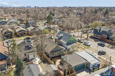 an aerial view of a city